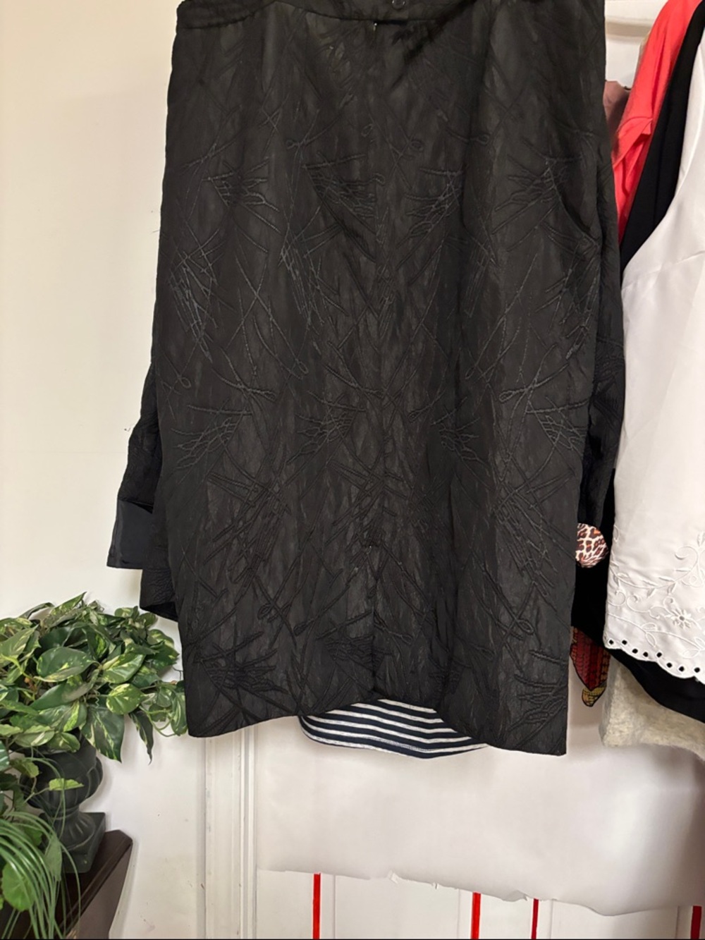 Black Blazer with Leopard-Print Collar and Trim with matching skirt - Picture 9 of 15